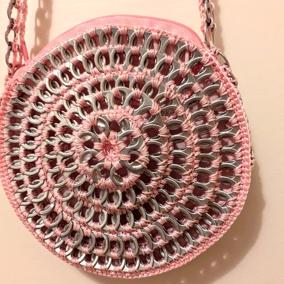 Hand Crafted Handbags - Handmade pop tab purse